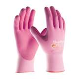 MaxiFlex® Active Seamless Knit Nylon / Elastane Glove with Ultra Lightweight Nitrile Coated MicroFoam Grip on Palm & Fingers, Pink, Medium, 12 Dozen per Case redirect to product page